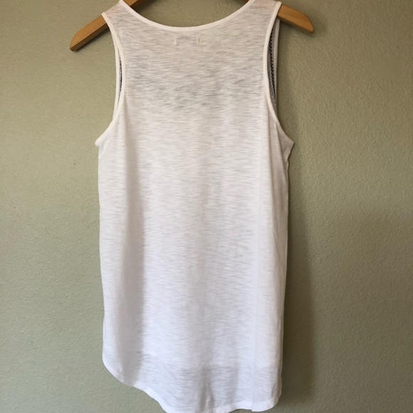 Lucky Brand Tank Top Embroidered White Women’s S - Picture 2 of 5